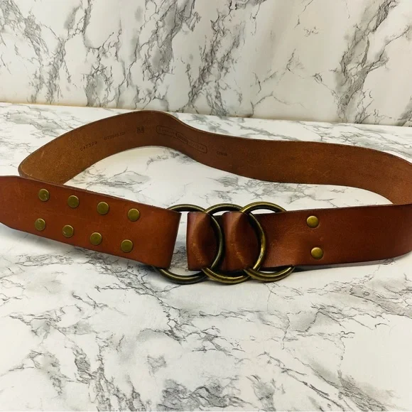 Fossil | Accessories | Fossil Brown And Gold Leather Belt  display picture 1
